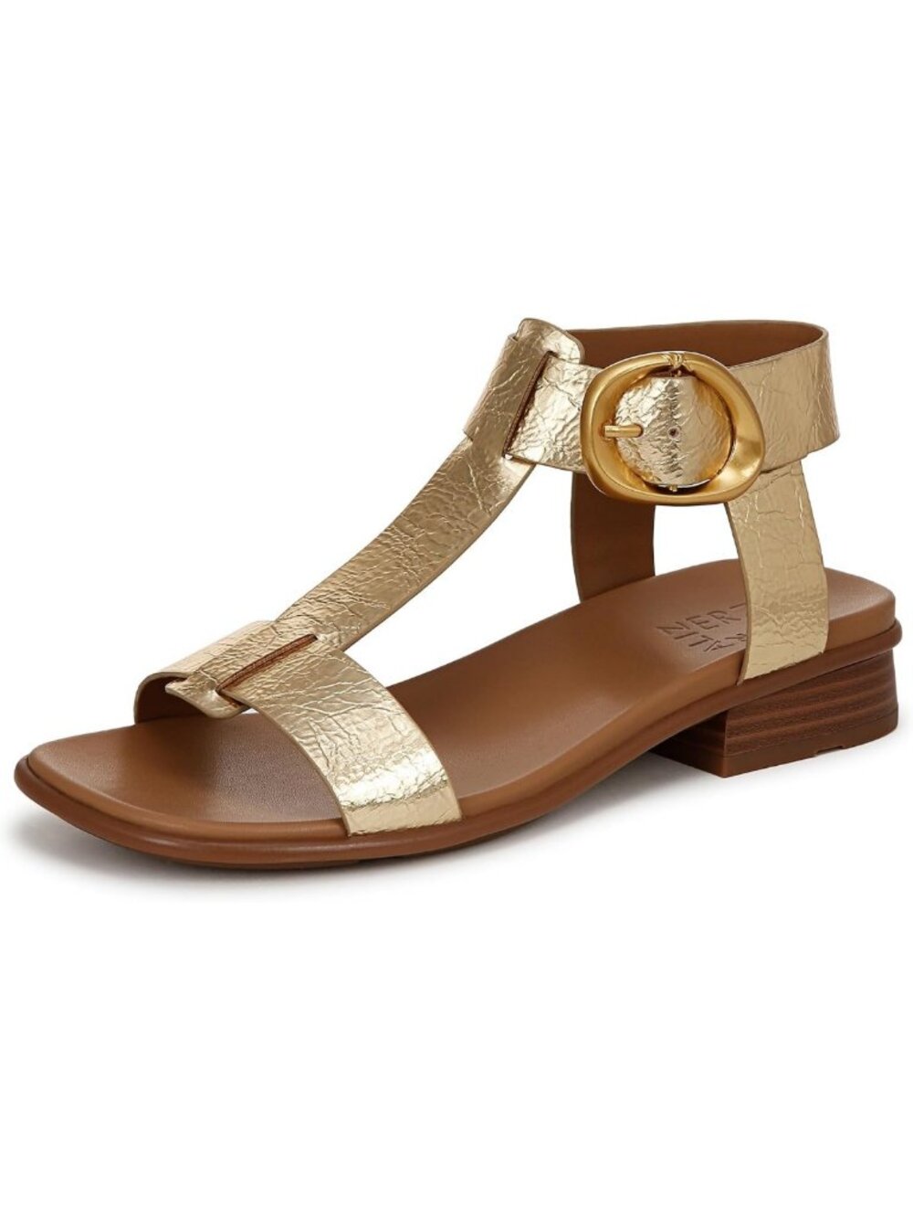 Stylish Women's T-Strap Buckled Sandals - Comfortable Summer Footwear